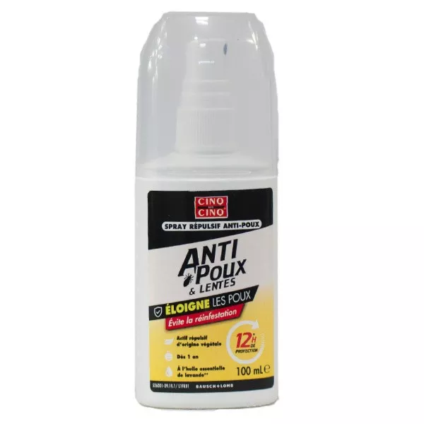 Spray répulsif anti-poux protection 12H Cinq sur Cinq - spray de 100ml