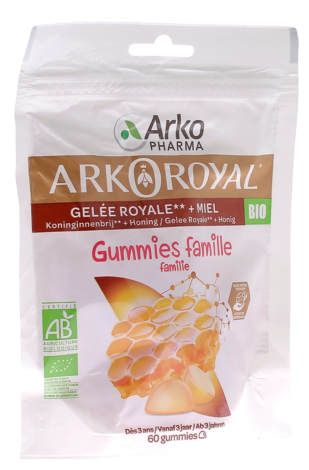 ArkoRoyal Gummies famille bio Arkopharma - sachet de 60 gummies