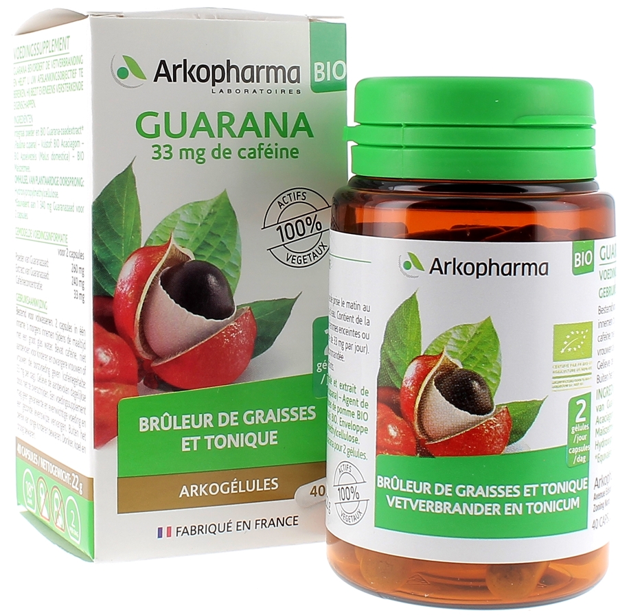 Arkogélules Guarana Brûleur de graisses Arkopharma - boîte de 40 gélules