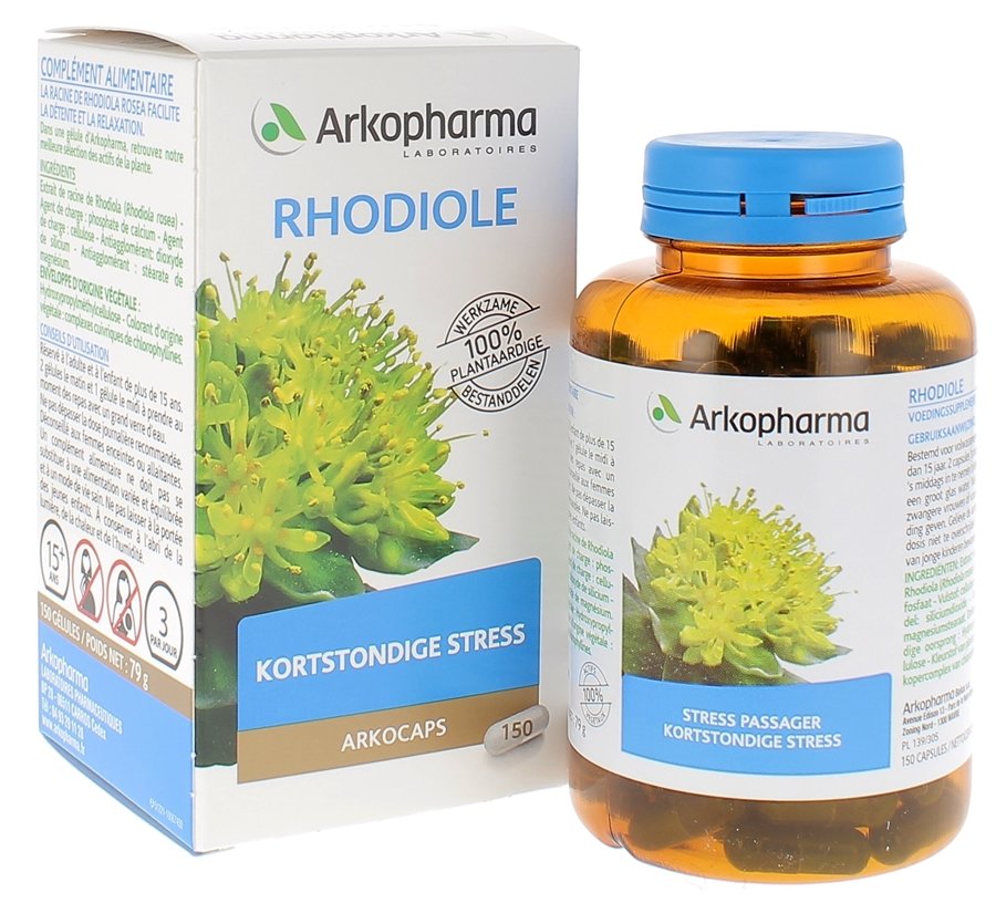 Arkogélules Rhodiole stress passager Arkopharma - boîte de 150 gélules