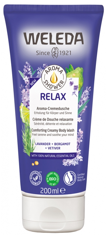 Aroma Shower Relax Crème de douche relaxante bio Weleda - tube de 200 ml