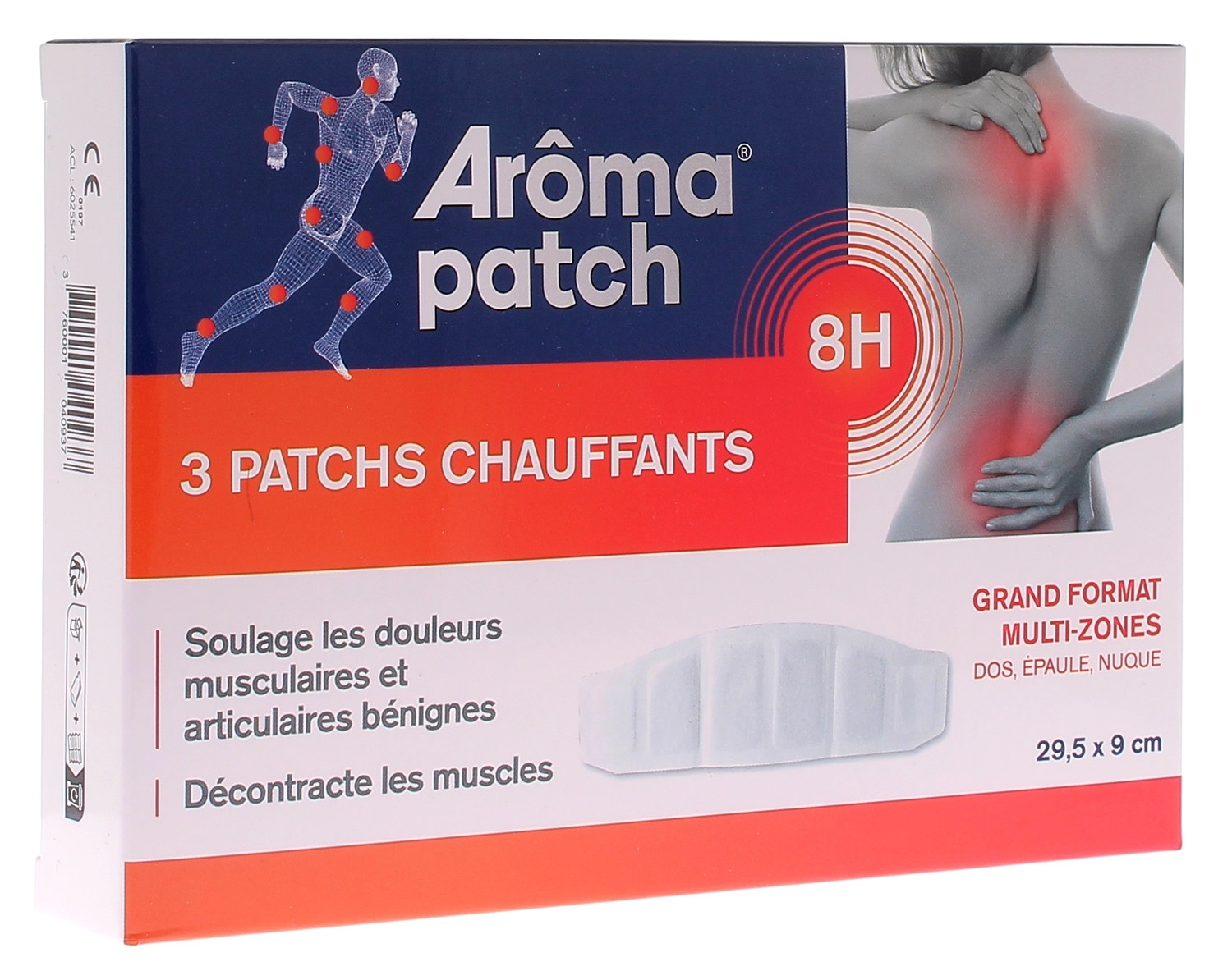 Arôma patch grand format multi-zones Mayoly Spindler - 3 patchs chauffants de 29,5 x 9 cm