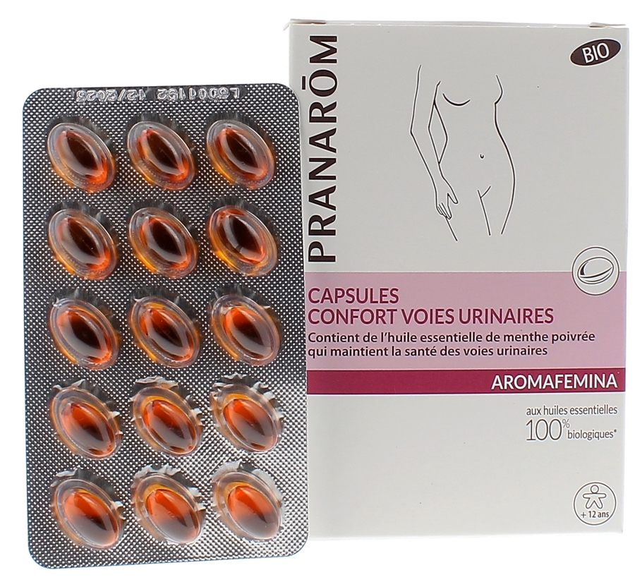 Aromafemina capsules voies urinaires Pranarôm - 1 boîte de 30 capsules