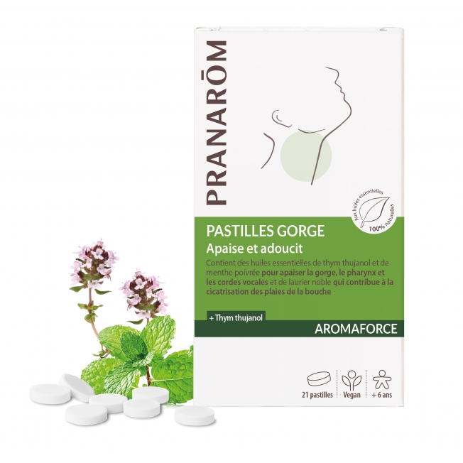 Aromaforce Pastilles Apaisantes Pranarôm - boîte de 21 pastilles