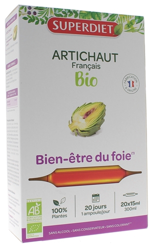 Artichaut Bio Super Diet - 20 ampoules de 15 ml