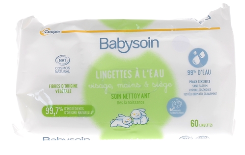 Babysoin Lingettes À L'Eau - LOT de 4x60 Lingettes