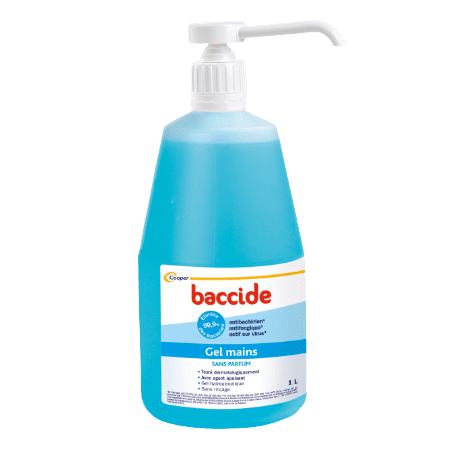 Gel main hydroalcoolique Baccide - Flacon pompe de 1 L