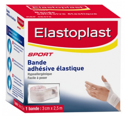 Bande adhésive élastique sport Elastoplast - bande de 3 cm x 2,5 cm