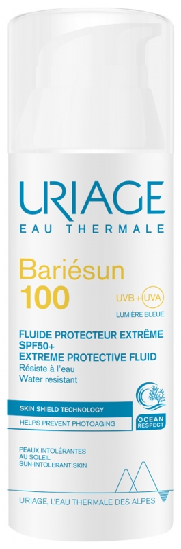 Bariésun 100 Fluide protecteur extrême SPF 50+ Uriage - flacon pompe de 50 ml