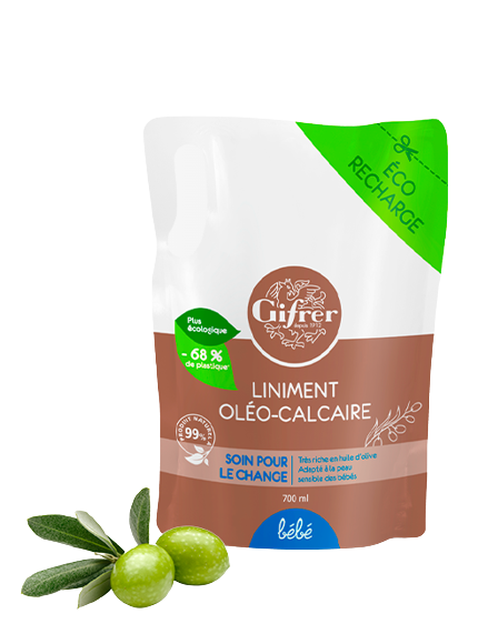 Bébé Liniment Oléo-Calcaire Gifrer, éco-recharge pour le change