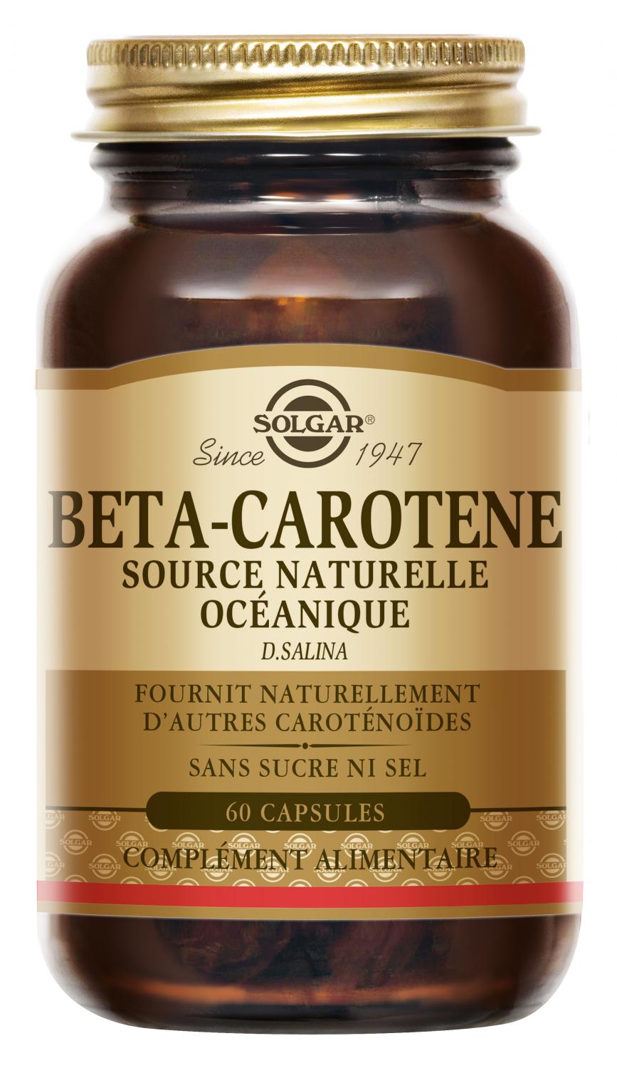 Bêta-carotène Solgar - pot de 60 gélules