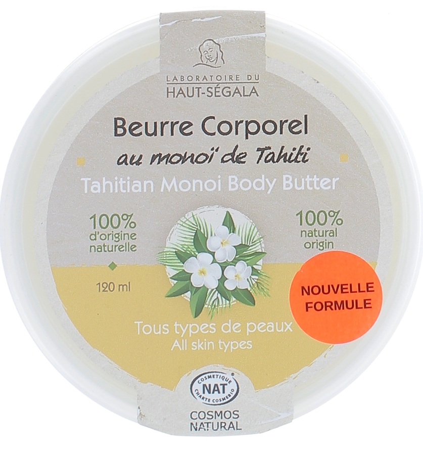 Beurre corporel au monoï de Tahiti Haut-Ségala - pot de 120 ml