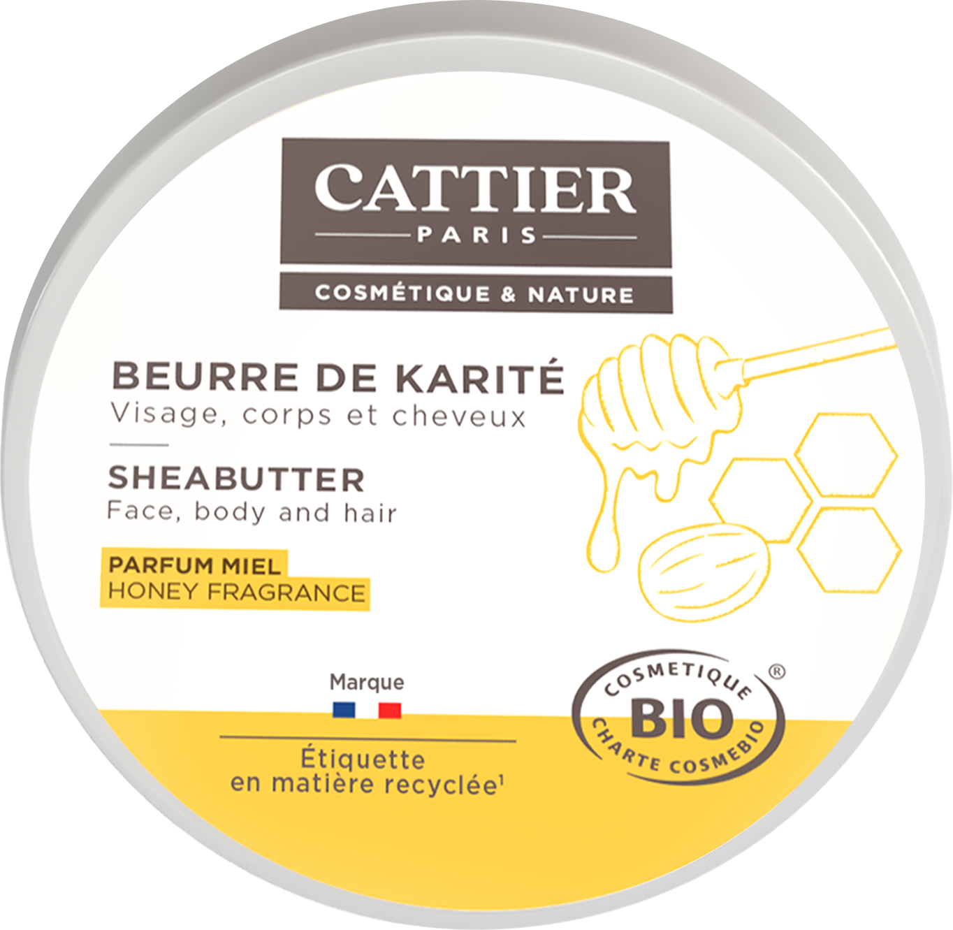 Beurre de Karité parfum miel bio Cattier - pot 100 g