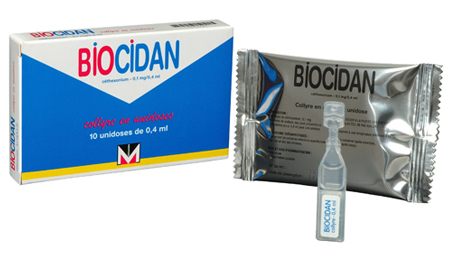 Biocidan 0,1mg/0,4ml collyre en récipient unidose - boîte de 10 récipients