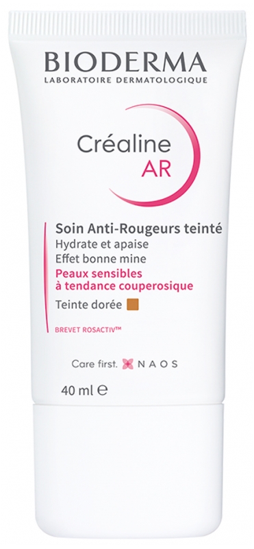 Créaline AR soin Anti-Rougeurs teinté Bioderma - tube de 40 ml