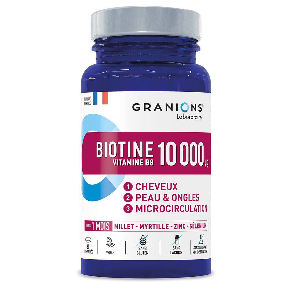 Biotine 10 000 µg Granions - boîte de 60 comprimés
