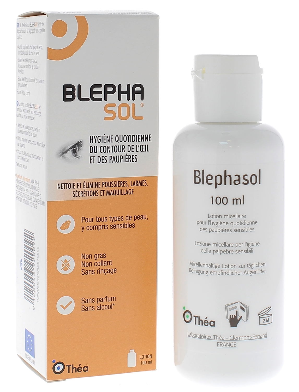 Blephasol lotion micellaire paupières sensibles Théa - flacon de 100ml