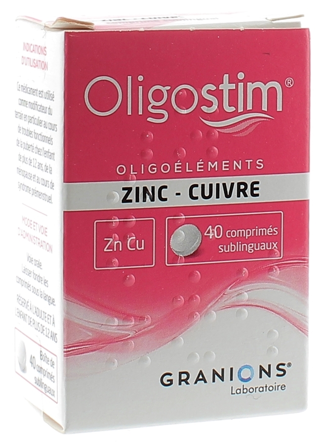 Oligostim zinc cuivre comprimé - boîte de 40 comprimés sublinguaux