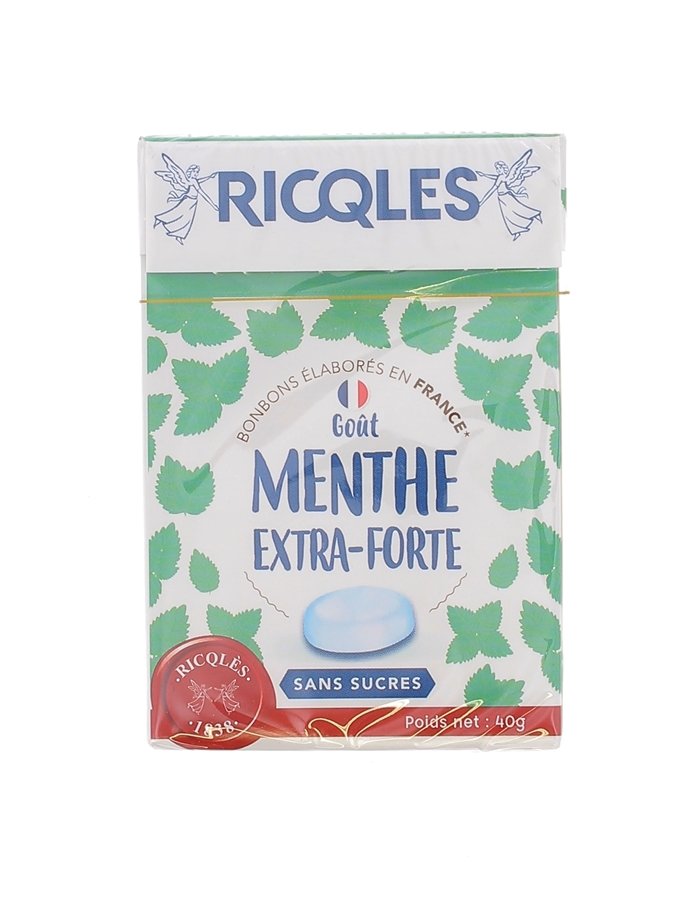 Bonbons menthe extra-forte sans sucres Ricqlès - boîte de 40 g