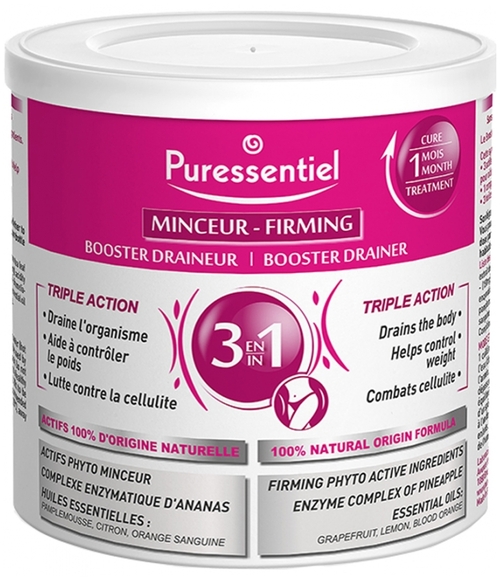 Booster Draineur Minceur 3 en 1 Puressentiel - 1 cure de 1 mois (30 doses)