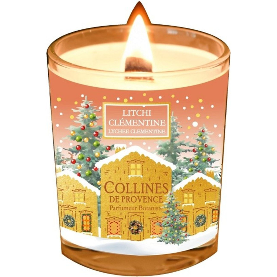 Bougie parfumée Litchi clémentine Collines de Provence idée cadeau Noël