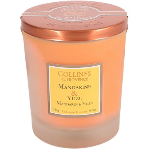 Bougie parfumée Mandarine & Yuzu Collines de Provence - bougie de 180g
