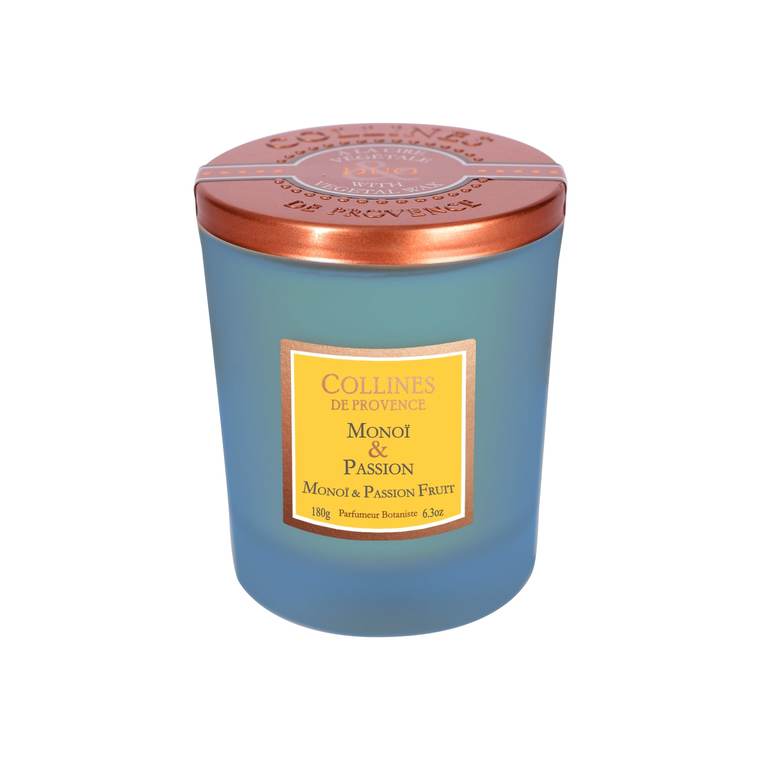 Bougie parfumée Monoï & Passion Collines de Provence - bougie de 180g