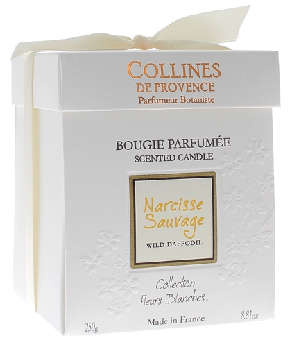 Bougie parfumée Narcisse sauvage Collines de Provence - bougie de 250g