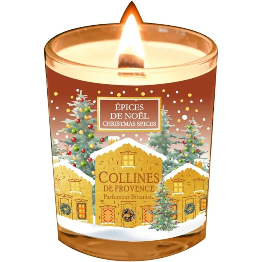Bougie parfumée Épices de Noël Collines de Provence - bougie de 75g