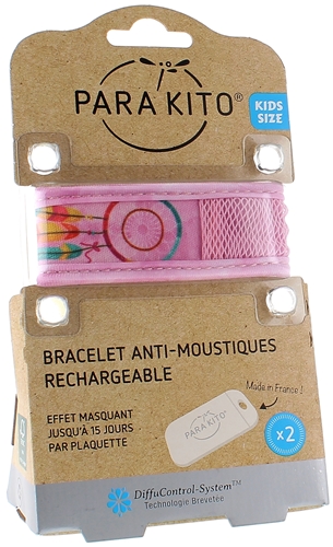 Bracelet anti-moustiques rechargeable Kids Plume Para Kito - 1 bracelet + 2 recharges