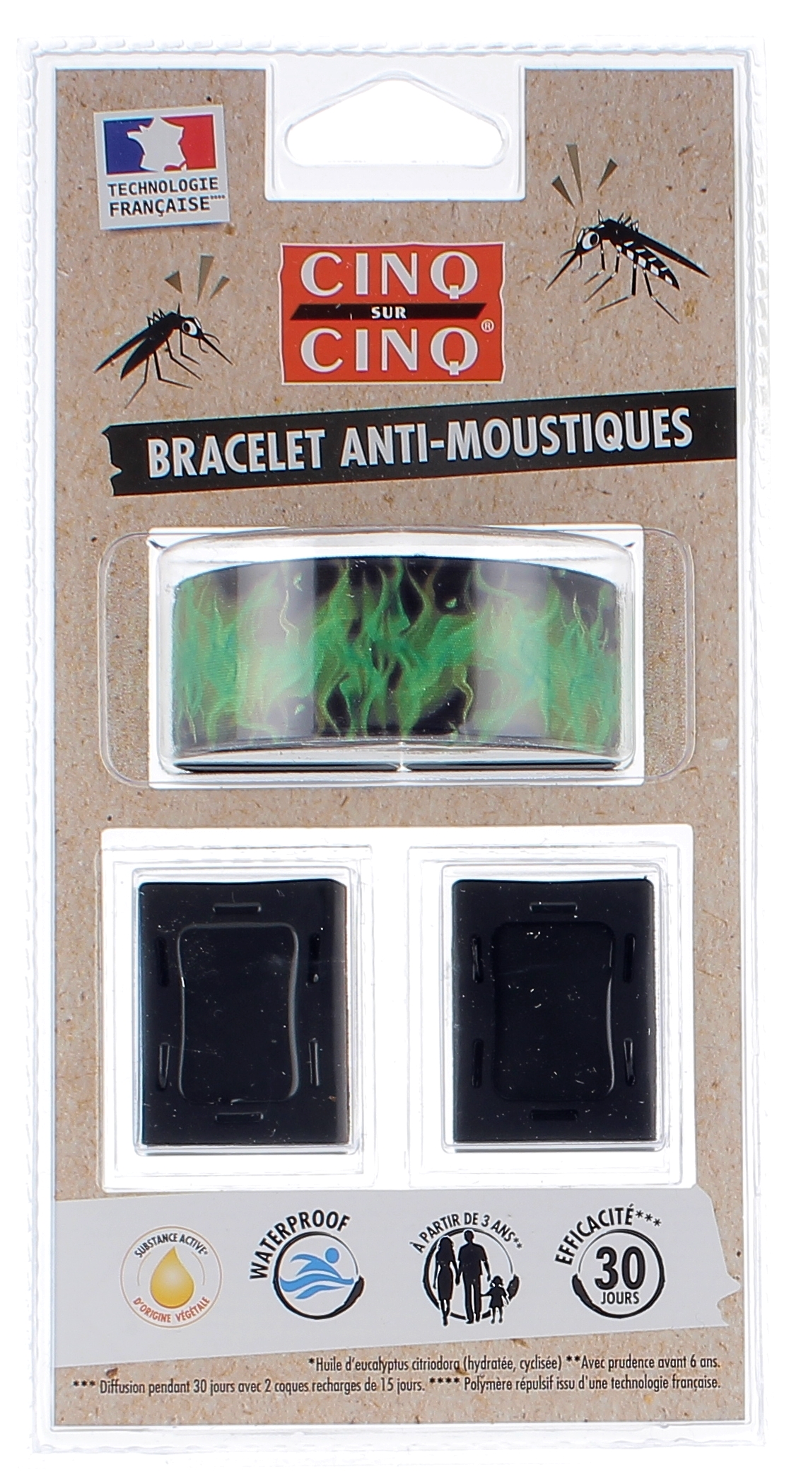 Cinq Sur Cinq Bracelet Anti Moustiques Sport Pour Repousser Les Moustiques