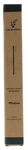 Brosse à dents adulte en bambou médium Cap Bambou - une brosse à dents