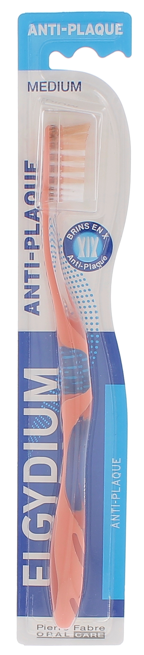 Brosse à dents medium anti-plaque Elgydium - une brosse à dents