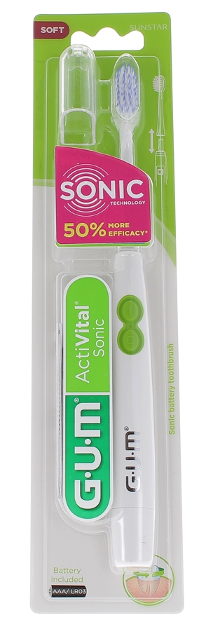 Brosse à dents souple à pile Activital Sonic Gum - 1 brosse à dents
