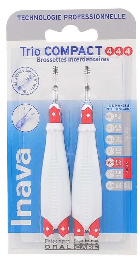 Brossettes interdentaires 1.5mm Trio Compact Inava - 6 recharges