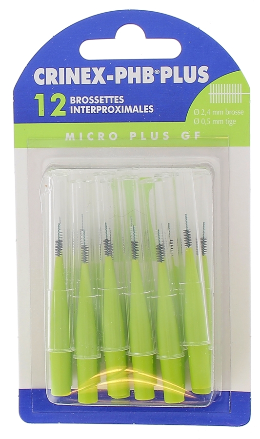 Brossettes interdentaires micro plus gf phb plus Crinex - 12 brossettes