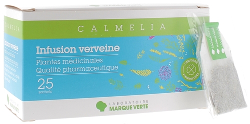 Calmelia infusion verveine Marque verte - boite de 25 sachets