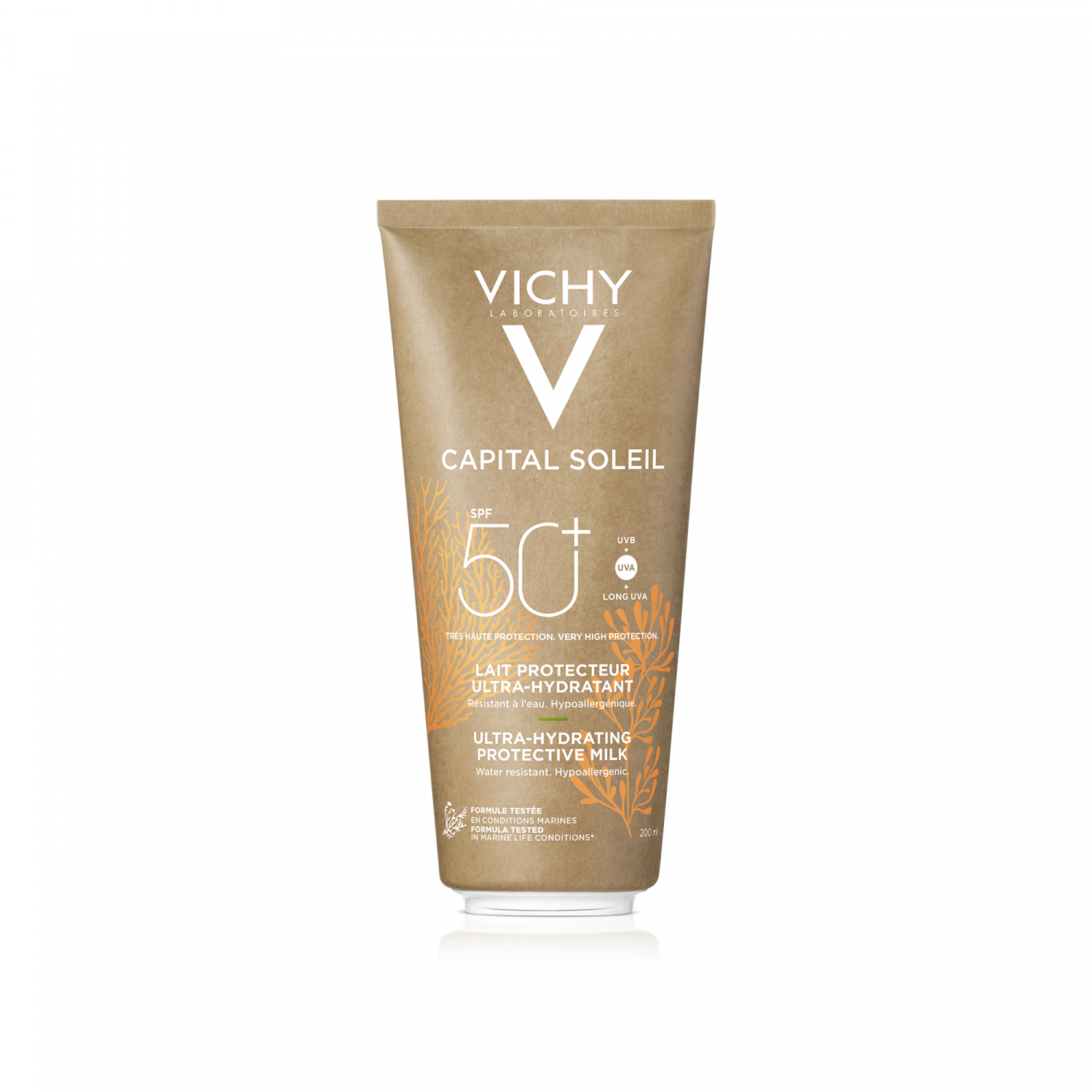 Capital Soleil Lait solaire éco-conçu SPF50+ Vichy - tube de 200 ml