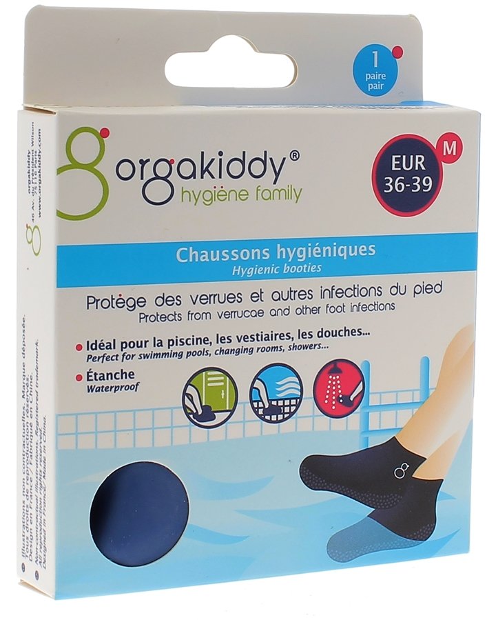 Chaussons hygiéniques M 36-39 Orgakiddy - 1 paire