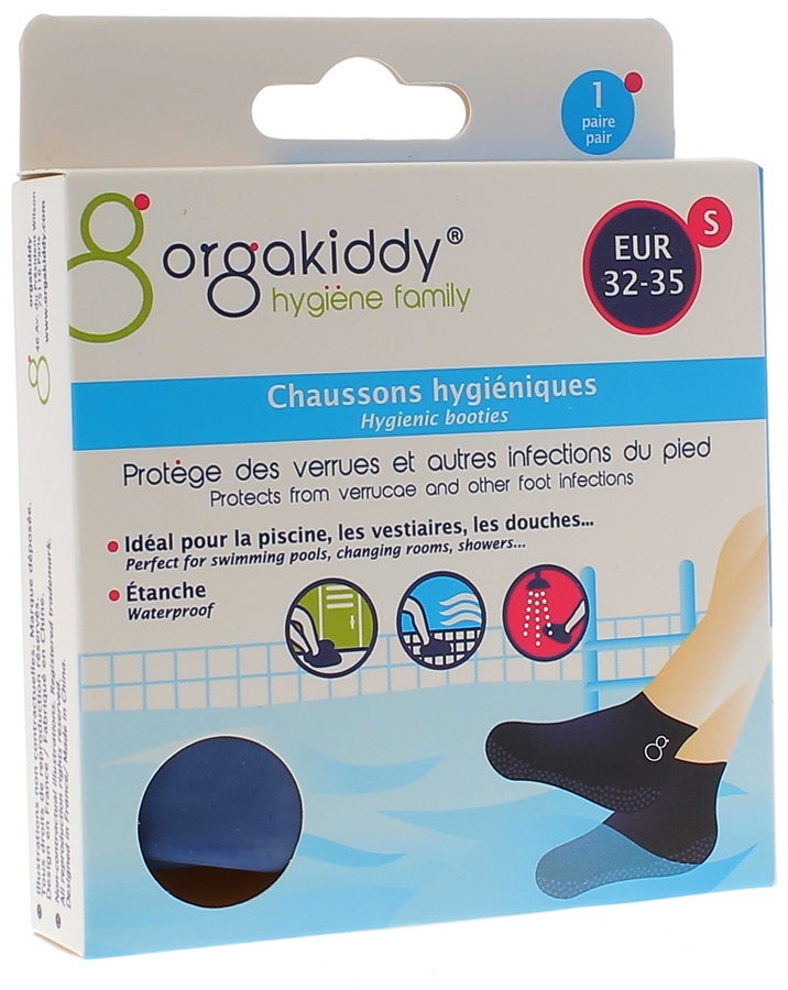 Chaussons hygiéniques S 32-35 Orgakiddy - 1 paire