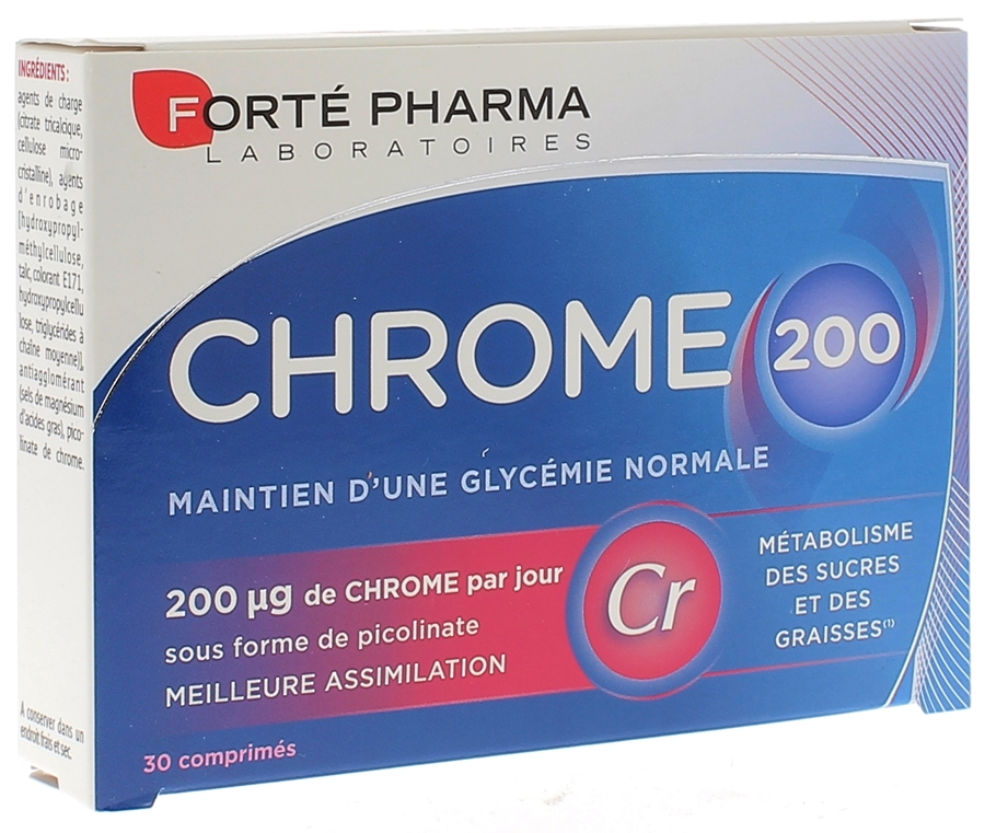 Chrome 200 Forté Pharma - boîte de 30 comprimés
