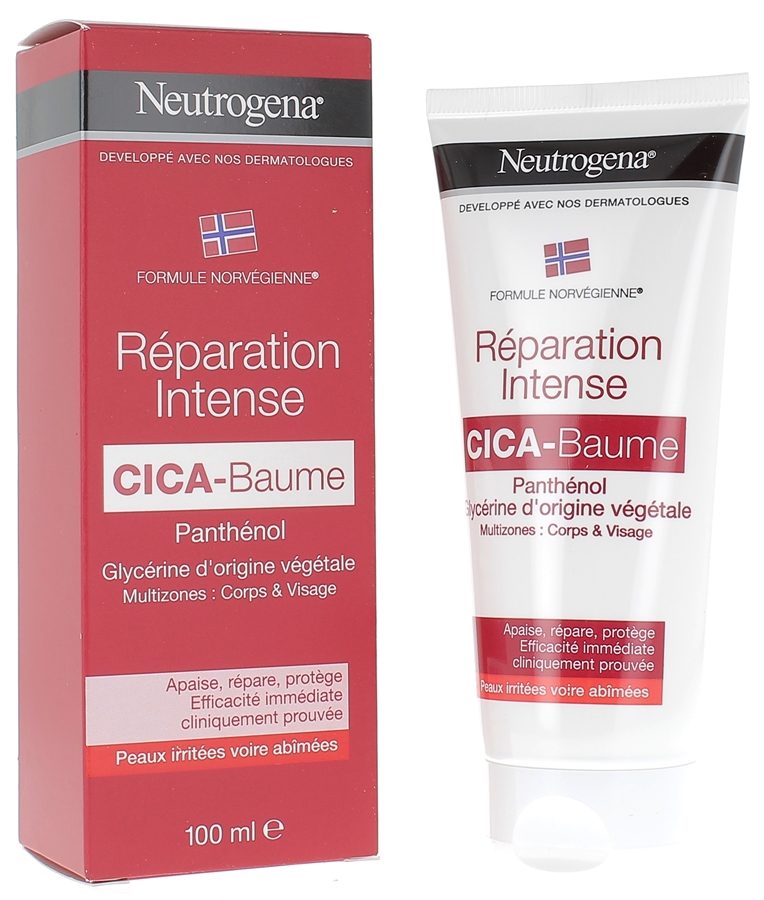 Cica-Baume Réparation intense visage et corps Neutrogena - tube de 100 ml