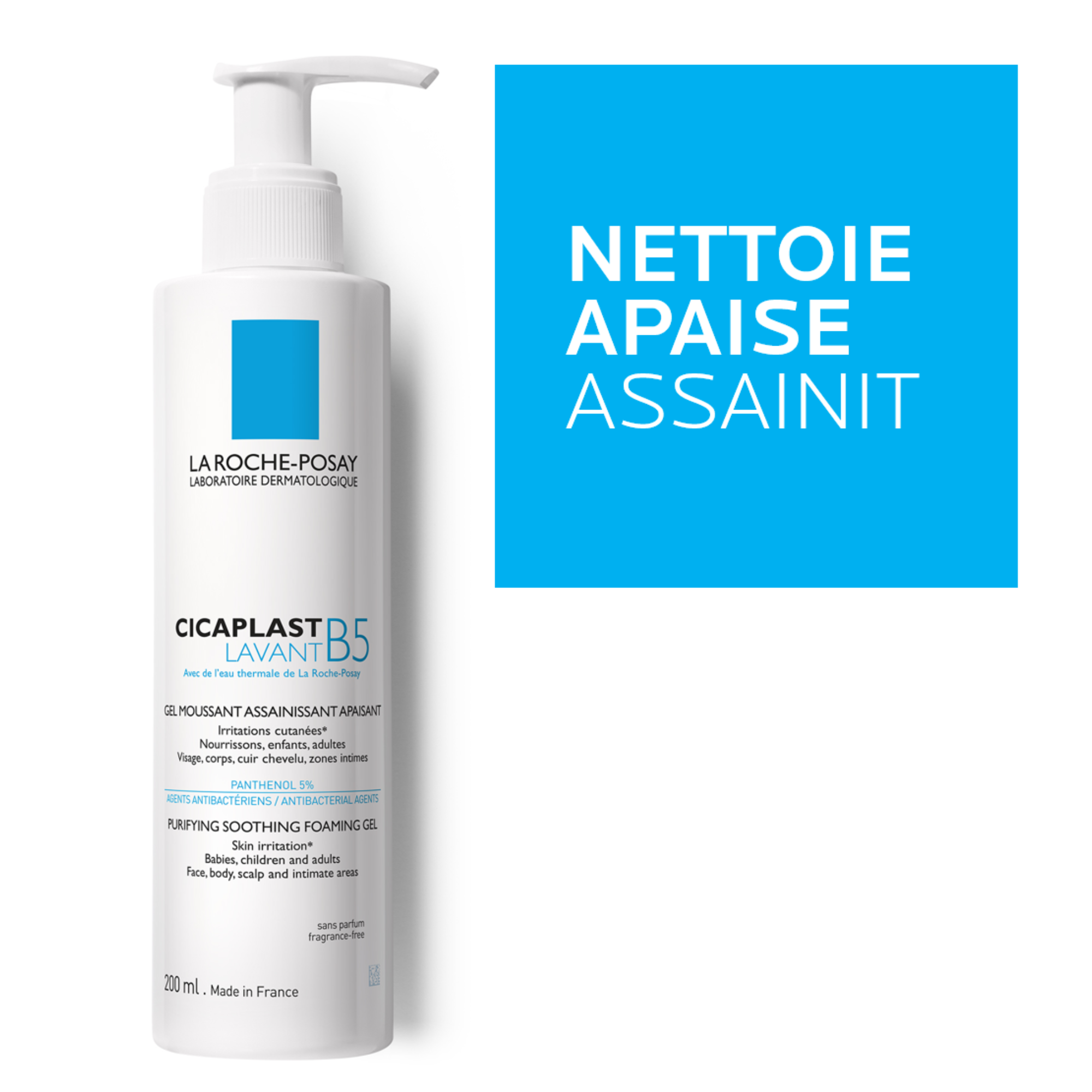 Cicaplast lavant B5 La Roche-Posay - flacon pompe de 200 ml