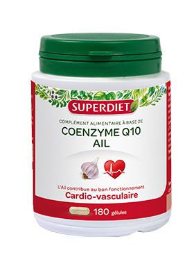 Coenzyme Q10 + Ail Super Diet - boite de 180 capsules