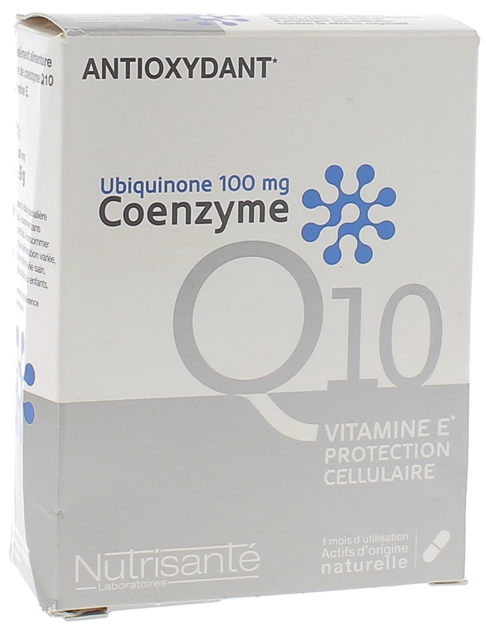 Coenzyme Q10 antioxydant Nutrisanté - Boite de 30 gélules