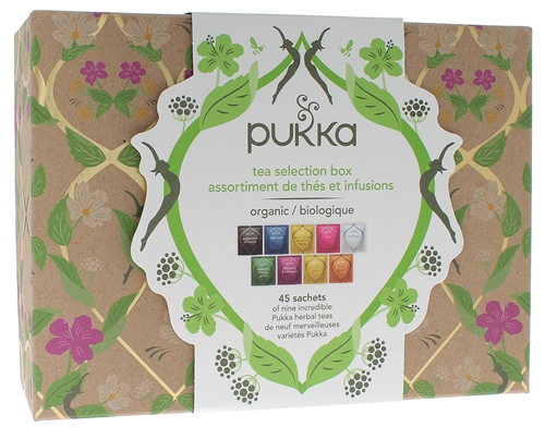 Coffret découverte de thés et infusions Pukka - boîte de 45 sachets bio