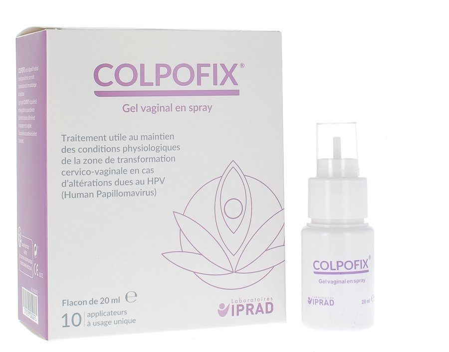 Colpofix Gel Vaginal en Spray Laboratoires Iprad - flacon de 20ml + 10 applicateurs à usage unique