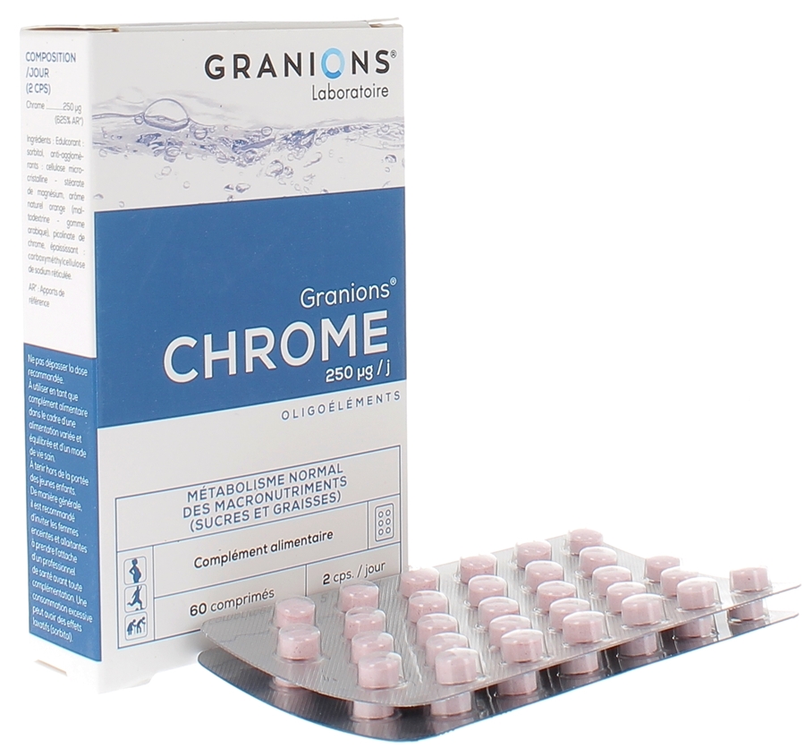 Chrome 250 µg Granions - boite de 60 comprimés