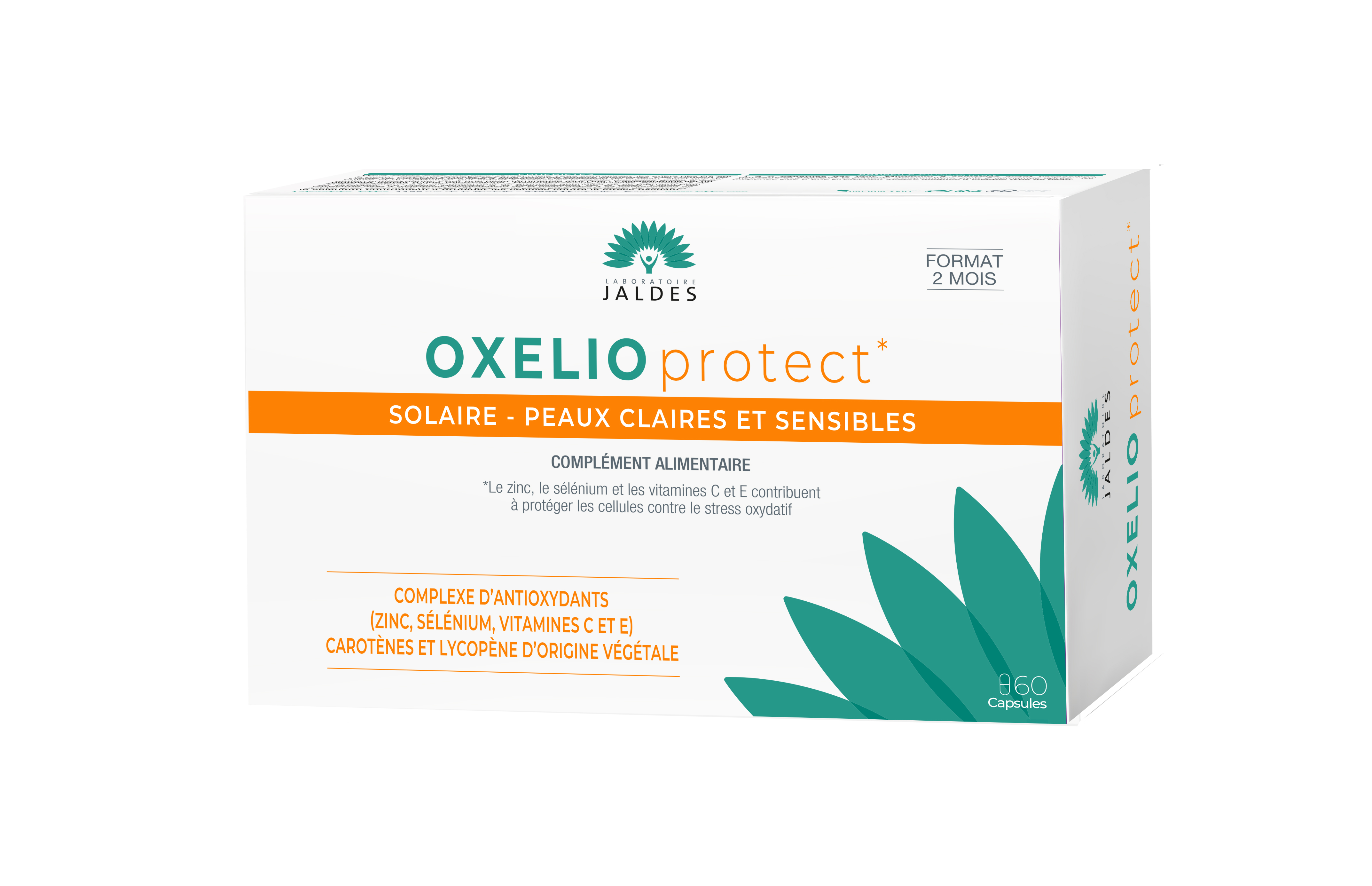 Oxelioprotect solaire peaux claires et sensibles Jaldes - boite de 60 capsules