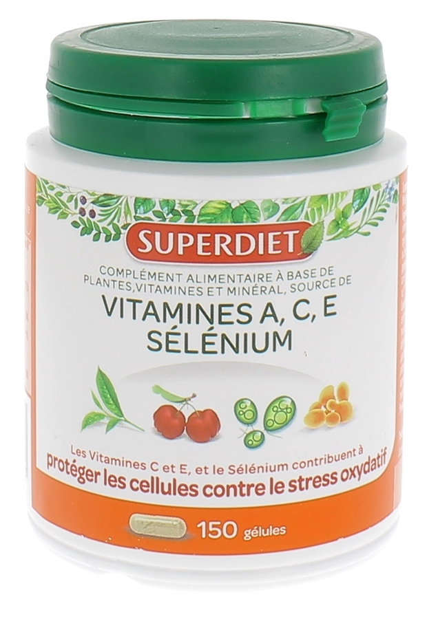 Complexe Sélénium Vitamines A.C.E Super Diet 150 gélules
